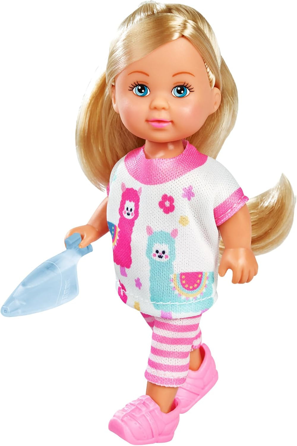 Simba Evi Love Home Puppe – Ankleidepuppe mit 2v1 Staubsauger, Haushalts Rollenspiel mit Zubehör, kleine Modepuppe zum Spielen, 12 cm, ab 3 Jahre