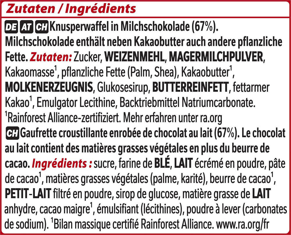 Nestlé KitKat klasické čokoládové tyčinky Mléčná čokoláda křupavé oplatkové tyčinky 24 balení (24 x 41,5 g)