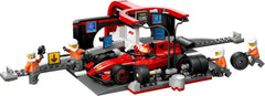 LEGO City F1 Pit Stop s týmem a Ferrari Speedster - Sada pro zastávku v boxech Formule 1 s 1 závodním jezdcem a 4 mechanickými minifigurkami - Hračka závodní auto pro kluky a dívky 6+ - 60443 Stavebnice Beuche den LEGO-Store