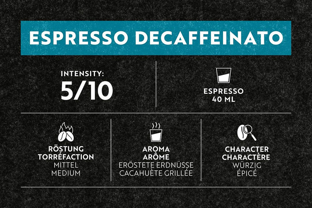Café Royal Espresso Decaffeinato 36 Kapseln für Nespresso Kaffee Maschine - 5/10 Intensität - UTZ-zertifiziert Kaffeekapseln aus Aluminium (Packung mit 2)