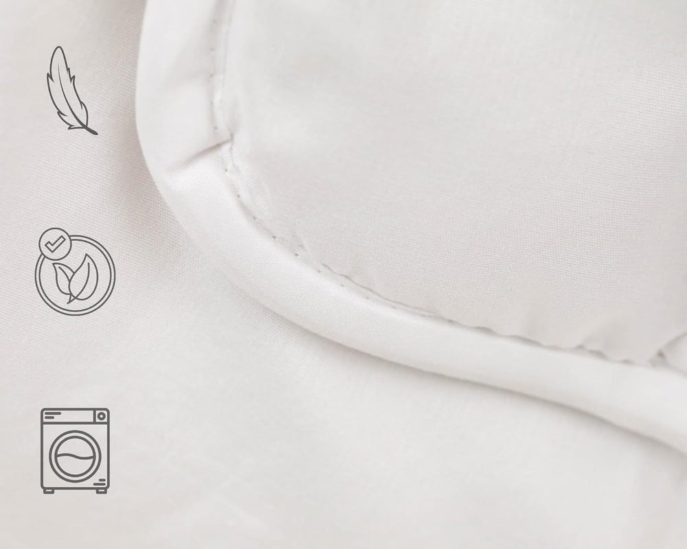 Plapuma TRAMAS+ 200 Gr/M² pentru paturi din fibre goale siliconizate - 150X220 Cm - Certificată Oeko Tex - Albă, moale, caldă, minimalistă - Pat 90 Cm Plapumi si pilote Naty Shop