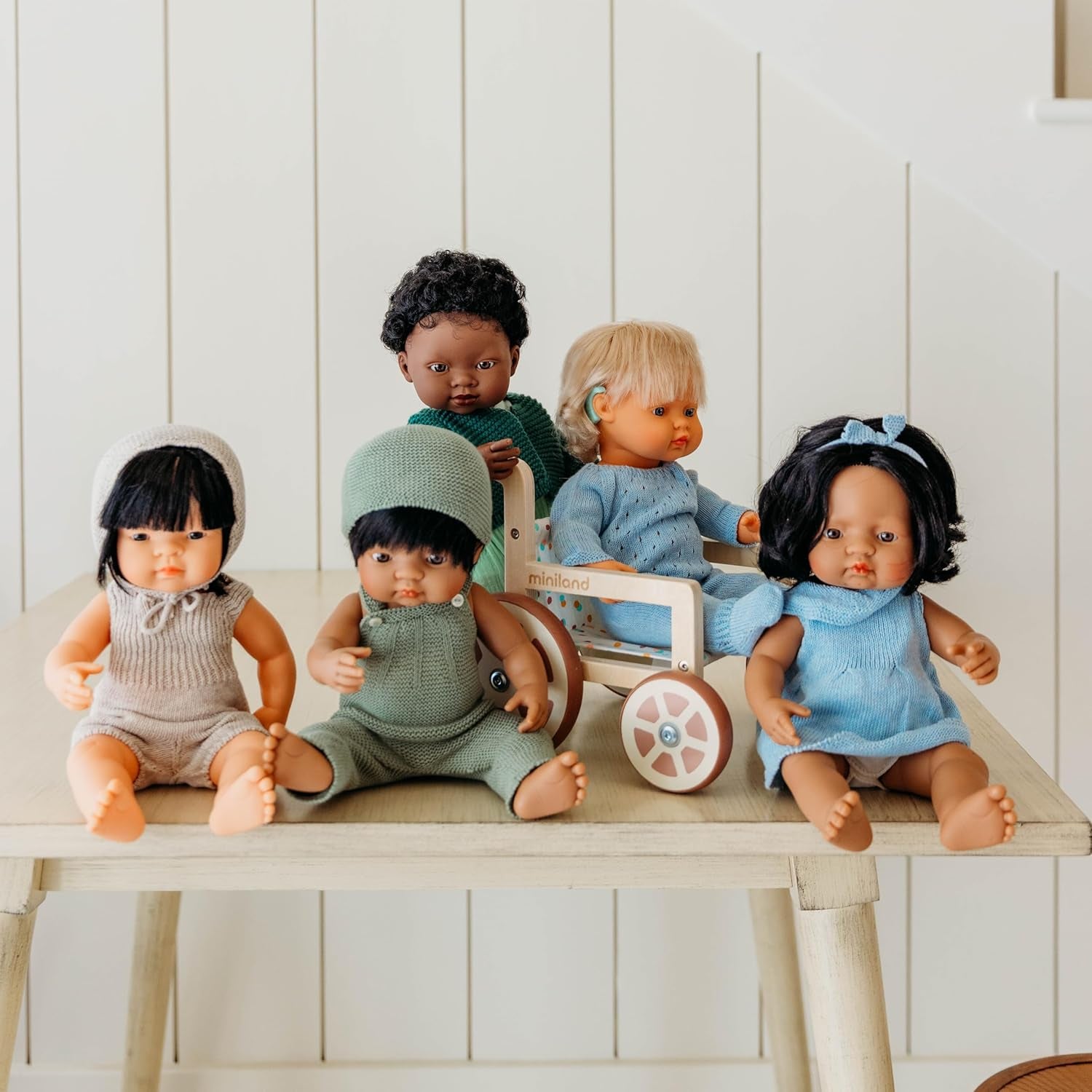Miniland Babypuppe südamericanisches Mädchen 38cm-31058, Zufällig