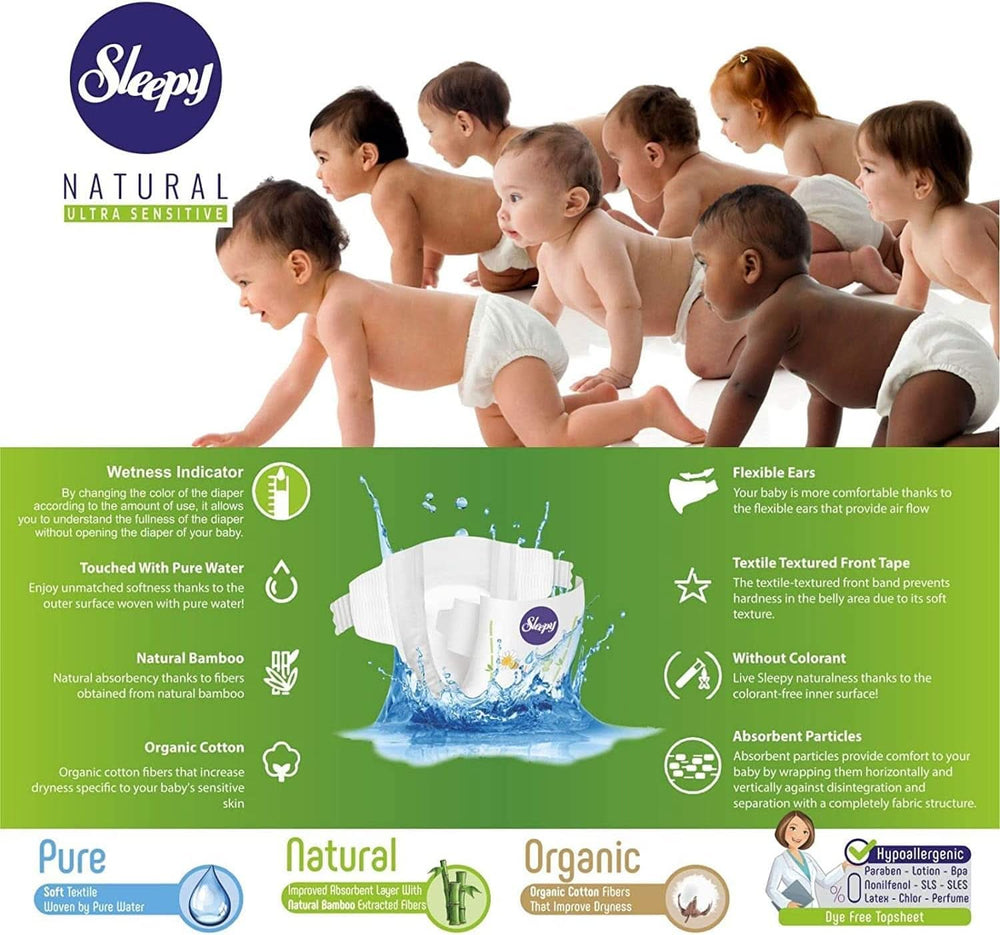 SOHO, Scutece pentru copii, fabricate din bumbac organic și extract de bambus, confort și senzatie de uscat Mama si Copilul Naty Shop