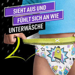 Pyžamové kalhoty vesmírné lodi, 9 absorpčních nočních kalhot, 8 let, 27 kg–43 kg, celonoční ochrana proti úniku