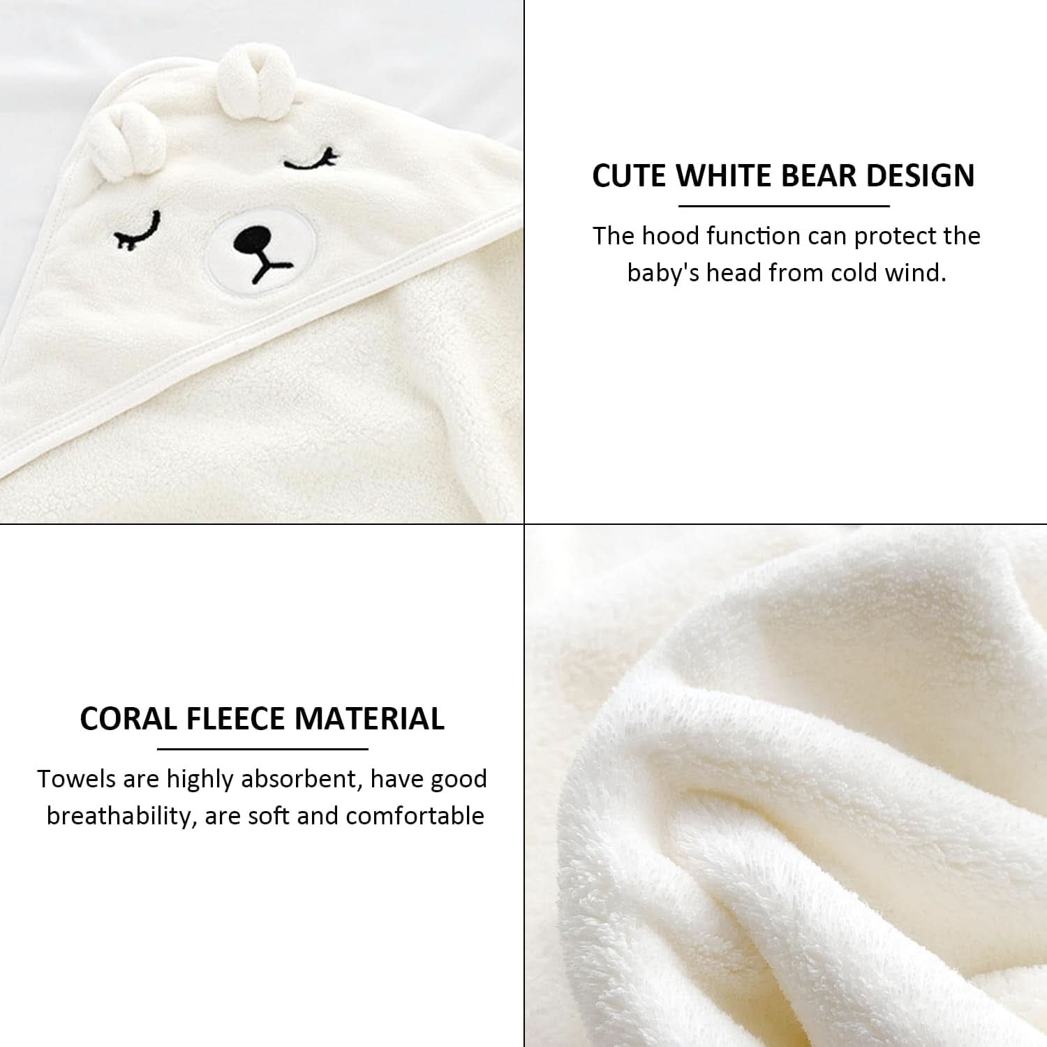 Ručník s kapucí pro miminka, měkký, savý Mother and Child Naty Shop