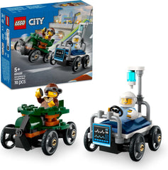 LEGO City Airplane vs. Sada závodního auta pro nemocniční postel - Hračka na mýdlo pro chlapce a dívky od 5 let - Stavebnice se 2 minifigurkami - Dárek k narozeninám a svátku 60459 Stavebnice Besuche den LEGO-Store Výchozí název