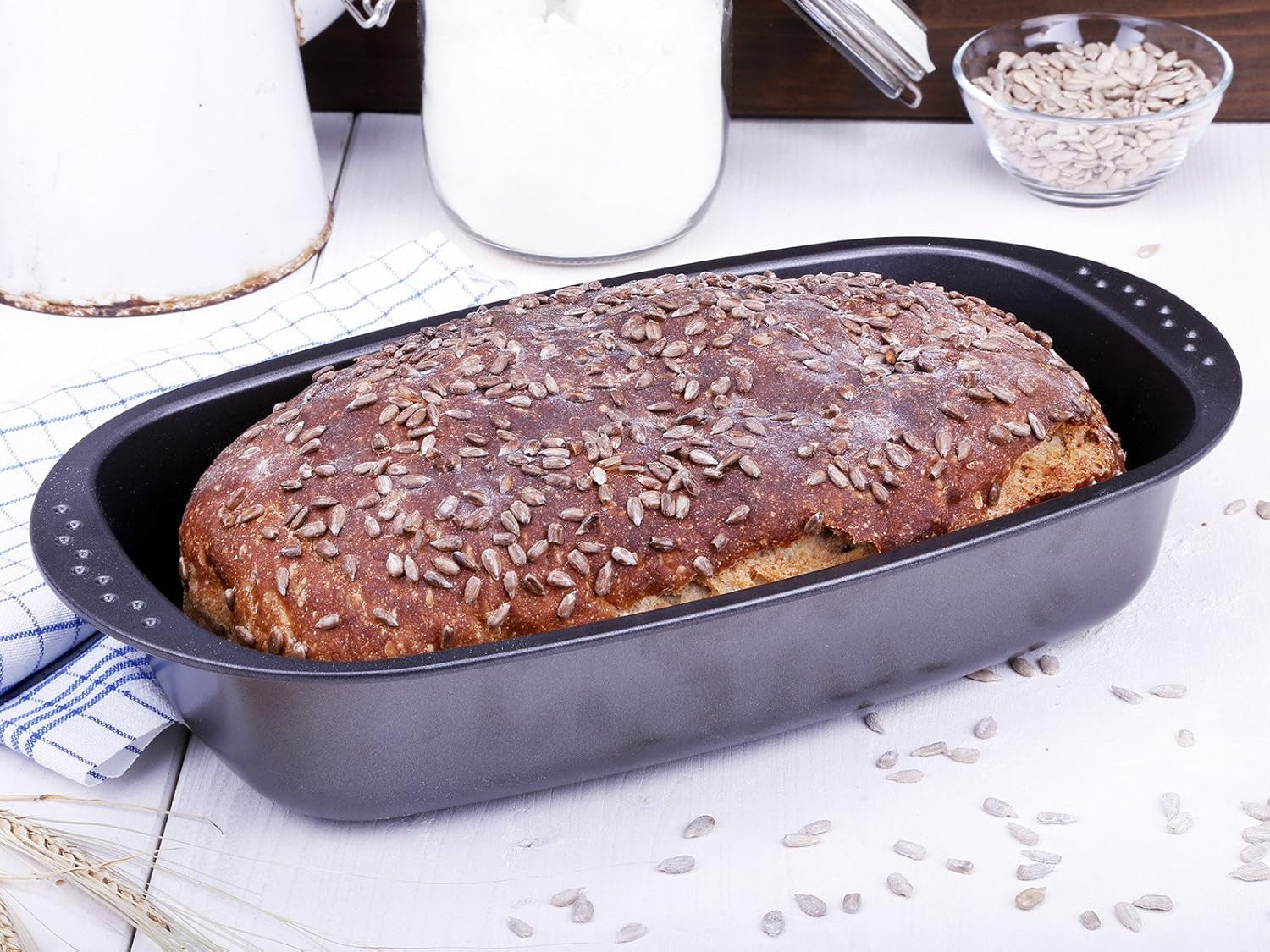 Chg 9942-04 Bratenform Mit Deckel, Antihaftbeschichte, Antracit-Metallic, 37 X 20 X 7 Cm Formy a plechy na pečení Naty Shop