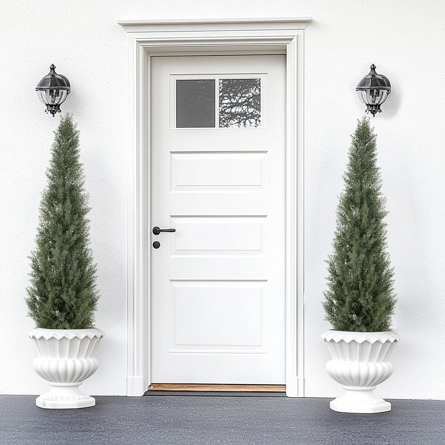 150 Cm Künstlicher Zedernbaum Uv-Beständig, Künstliche Formschnittbäume Mit Vollen Und Realistischen Blättern, Künstliche Pflanzen Für Die Eingangstür, Veranda, Terrasse, Balkon