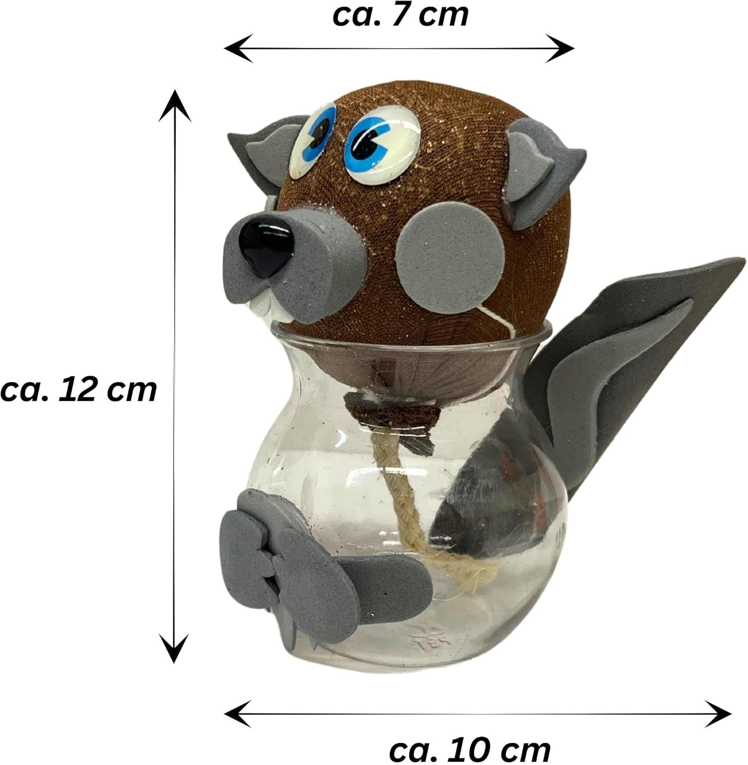 Bada Bing Graskopf 4er Set vč. Wasserbehälter Waldtiere DIY Tiere – Rasenkopf Tierkopf mit Rasensamen – Experiment für Kinder – Spaß mit Lerneffekt – Geschenk Mitbringsel Kindergeburtstag Mitgebsel