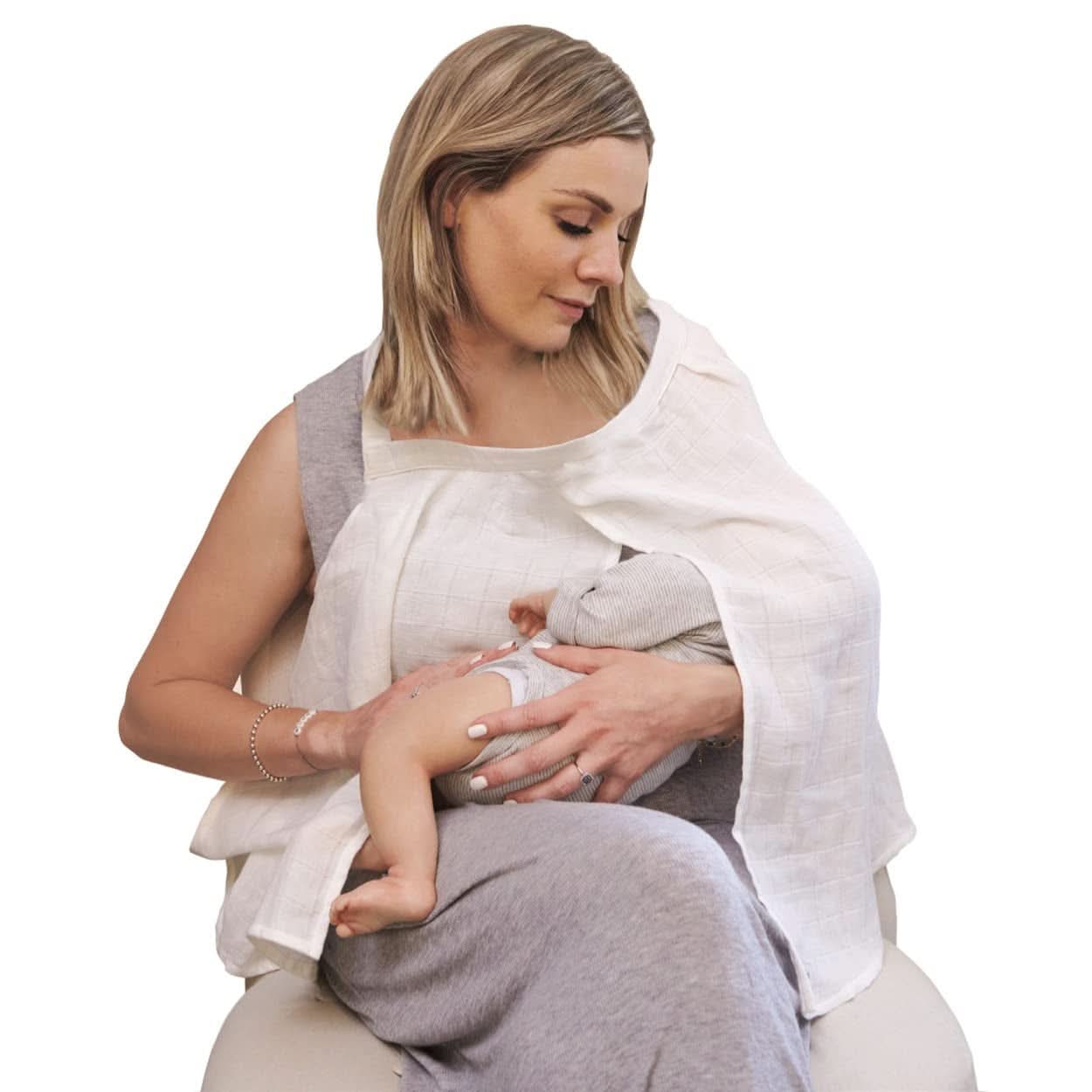 Kojící ručník, bílá dětská výživa a doplňky pro kojení Naty Shop White