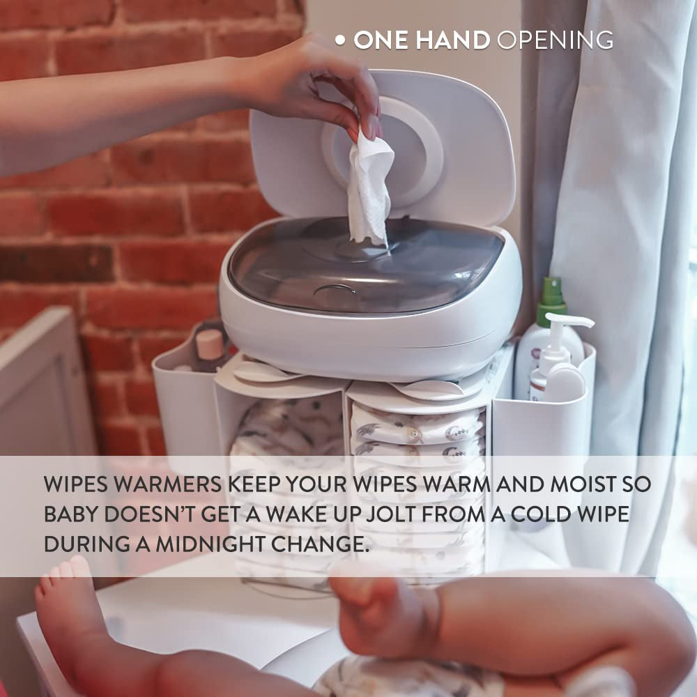 Prince Lionheart EVO ohřívač utěrek pro dětské jednorázové vlhčené ubrousky s hřejivým nočním světlem Ever-Fresh (EU adaptéry) 1 kus (1 balení)