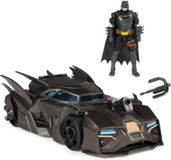 Batmobil DC Comics Batman offroad s katapultem s hákem a síťovanou zadní buňkou, včetně 10 cm figurky Batmana, pro fanoušky superhrdinů ve věku od 4 let Akční figurky Naty Shop Single