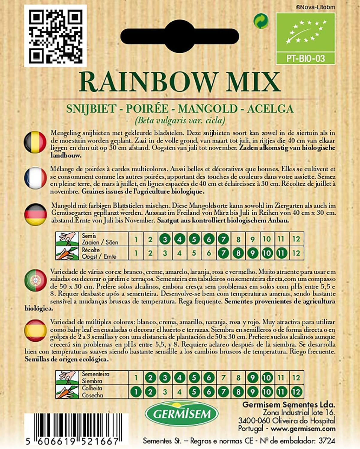 Mangold RAINBOW MIX & Spinat WINTER GIANT