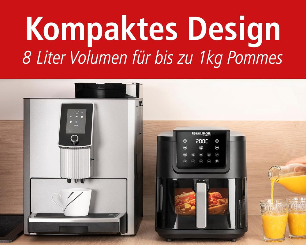 ROMMELSBACHER Horkovzdušná fritéza s okénkem FRH 1700, 10 programů, tichá Spotřebiče Naty Shop