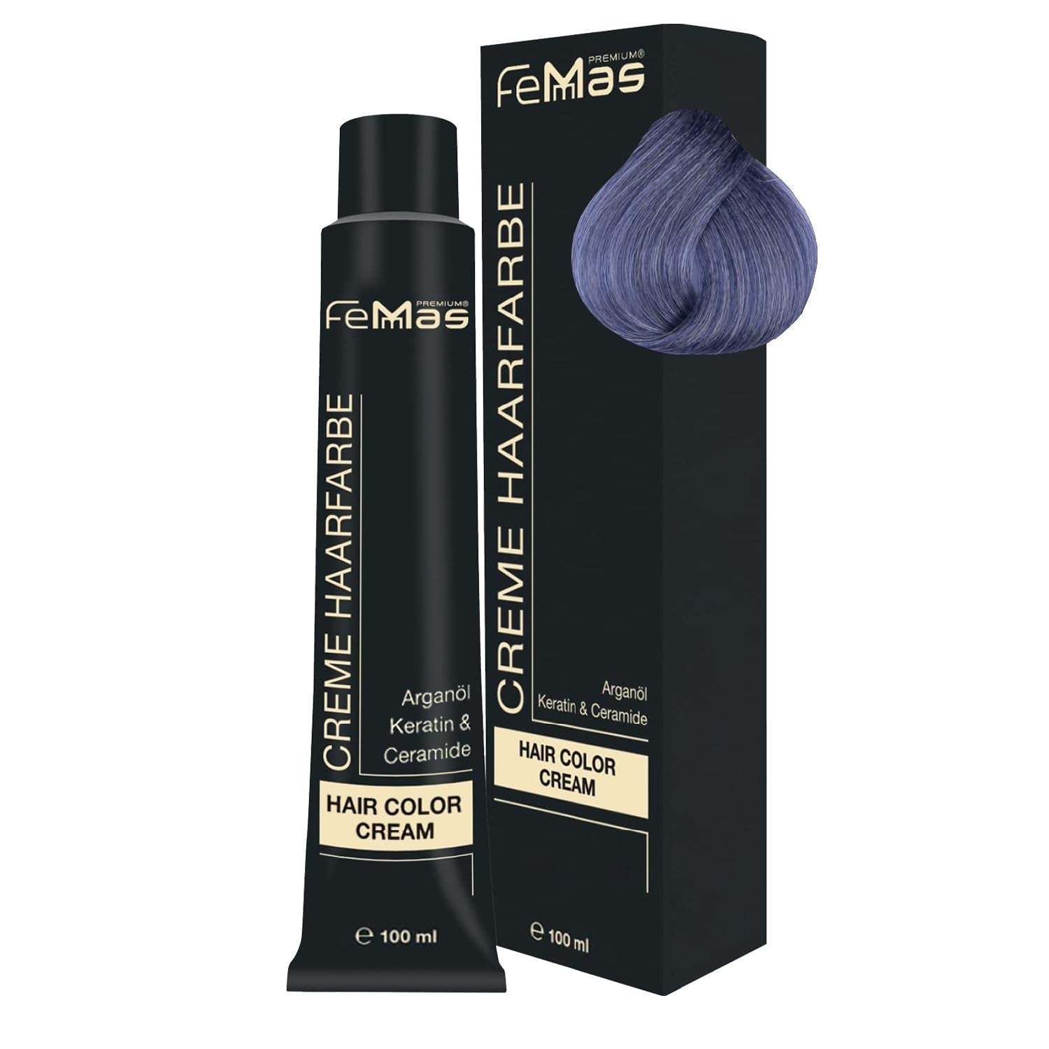 FemMas Hair Colour Pure & Mix Red I Cremă profesională cu ulei de argan, keratină și ceramide I Ca o vopsea de păr permanentă sau nuanță pentru rezultate radiante, de lungă durată I 100 ml