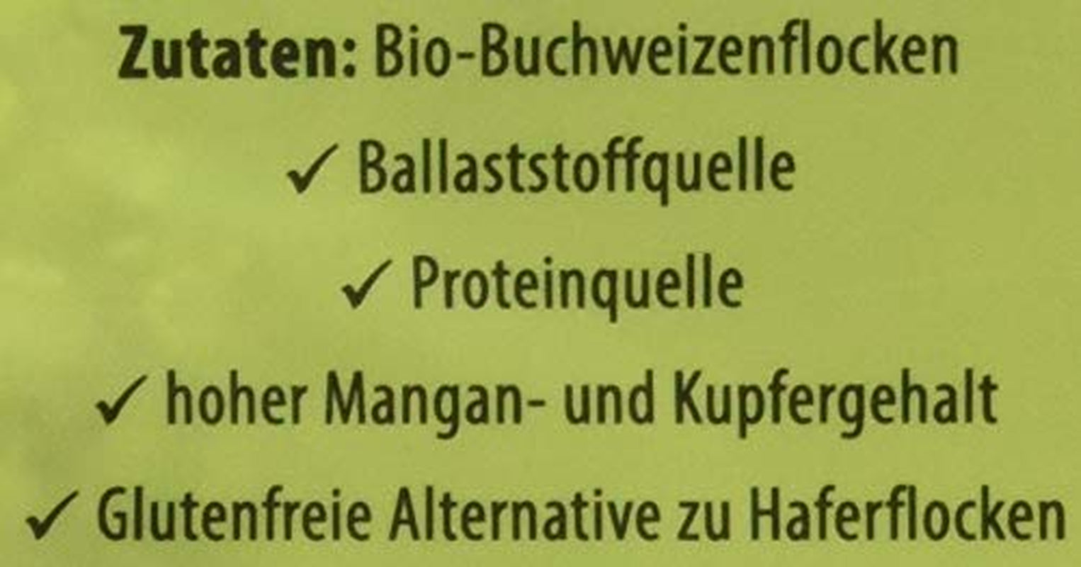 Bio pohankové vločky, 500g