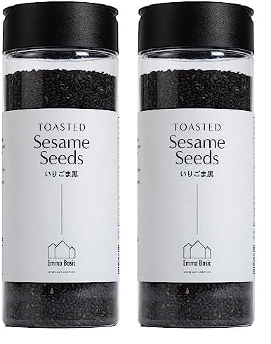 - Gerösteter schwarzer Sesame 150g | Ballaststoffreich | Zdroje bílkovin vegan | Reiches Aroma | Antioxidant | Einfach streuen