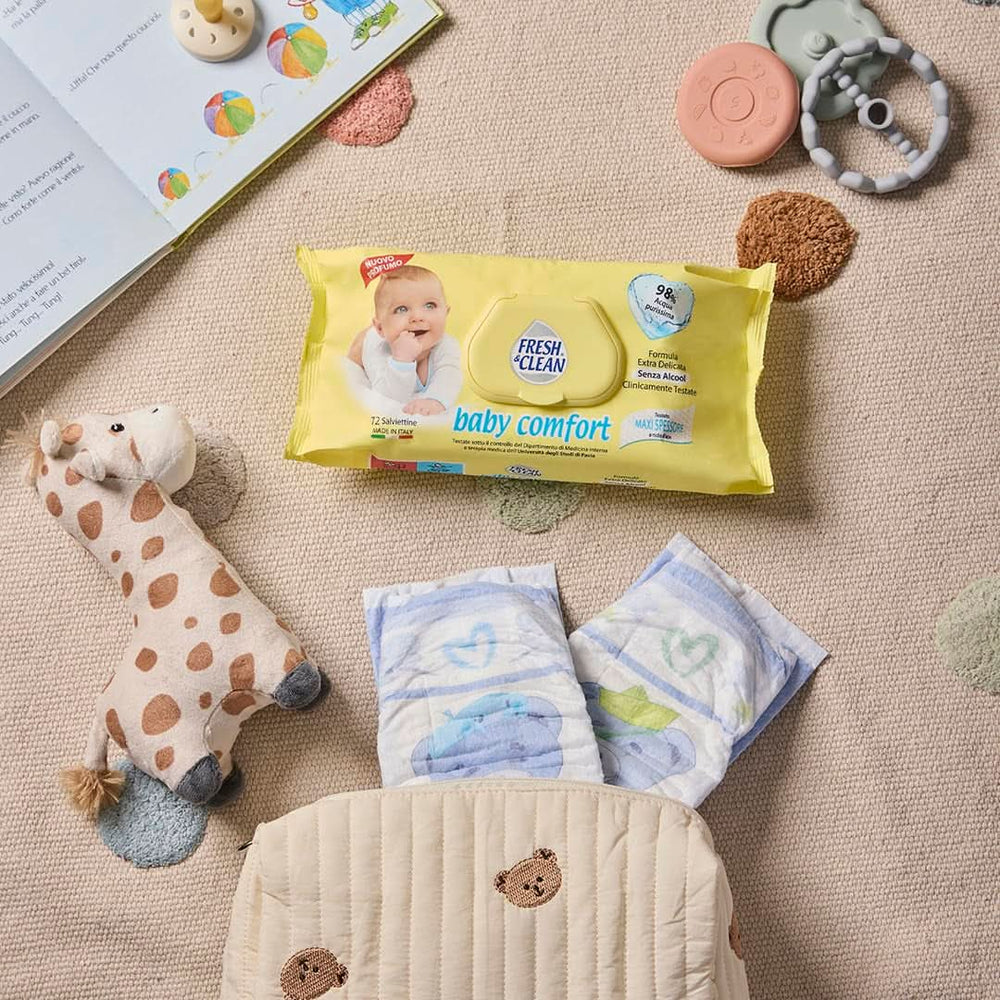 Milleusi Classic Fresh & Clean, vlhčené ubrousky, 72 ks Dětské vlhčené ubrousky Naty Shop