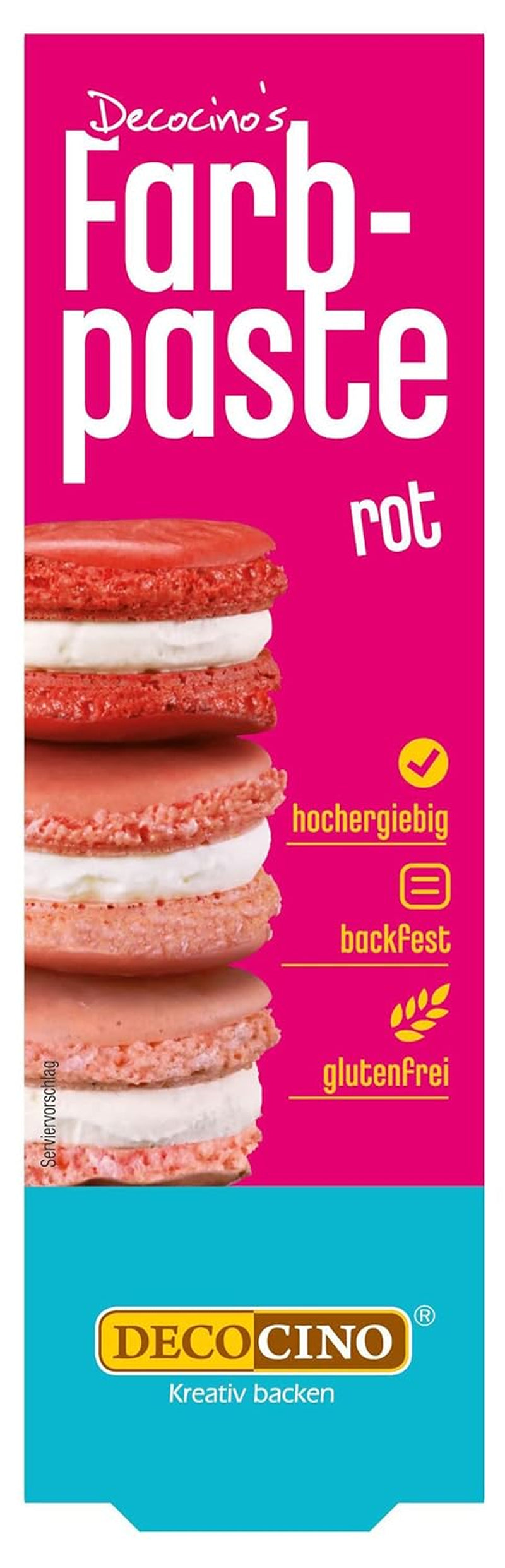 Pastă de colorant roz DECOCINO – 20 g – Colorant alimentar, ideal pentru colorarea prăjiturilor, fondantului și cremelor – Fără acizi grași azoici și gluten