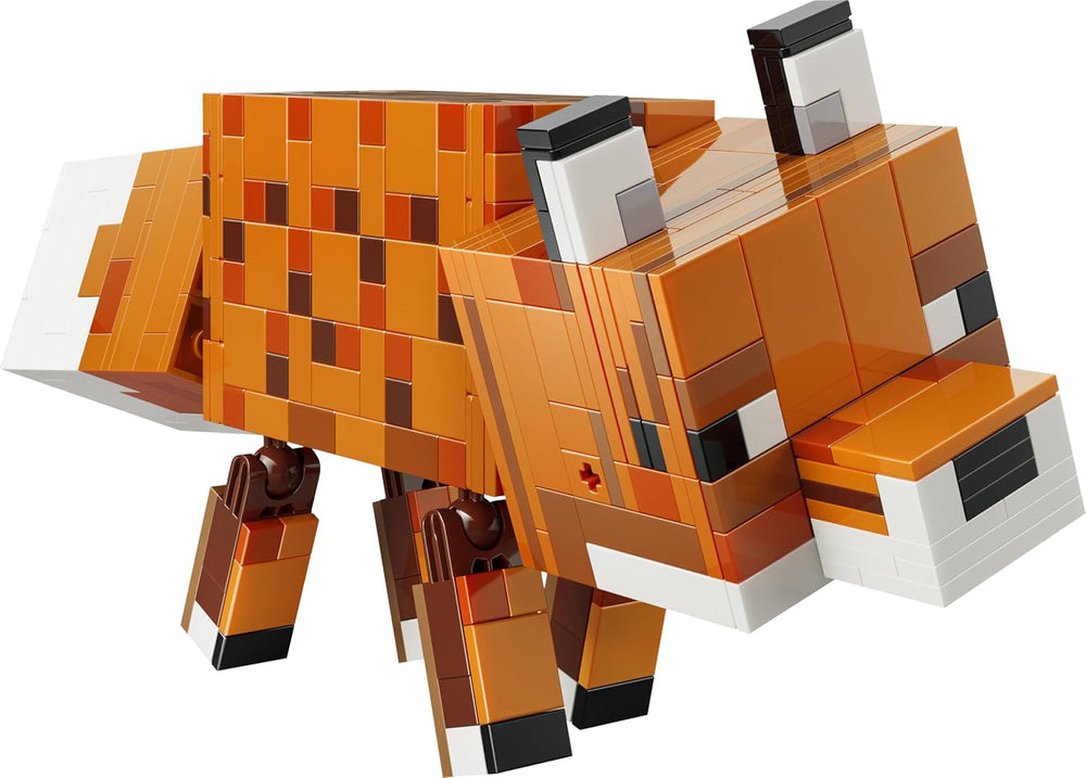 LEGO Minecraft Der Fuchs - 3D-Puzzle Tierfigur mit Zubehör - Herní Deko pro Schlafzimmer nebo Gaming Raum - Hráč Spielzeug zum Geburtstag für Jungen, Mädchen und Fans ab 10 Jahren - 21588