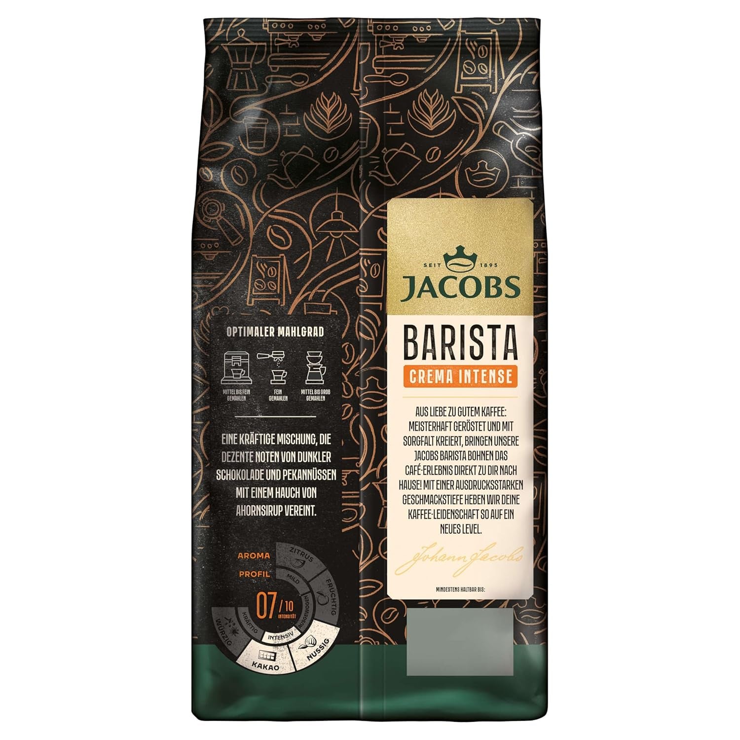 Cafea boabe întregi JACOBS Barista Editions Crema Intense (4 x 1 kg)
