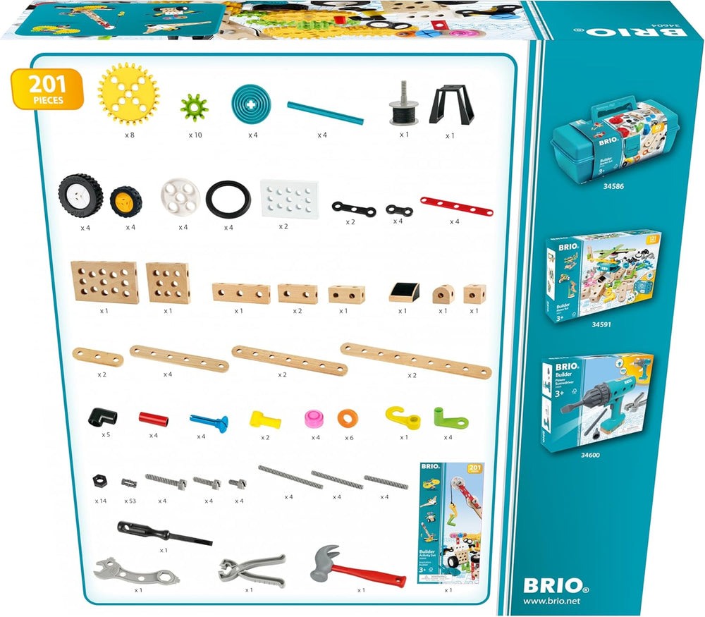 BRIO Builder – 34604 Builder Sada do mateřské školy | Entwicklungsförderndes Rollenspiel- & Konstruktionsspielzeug für Kinder ab 3 Jahren