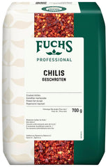 Fuchs Professional - Chilis geschoten | Verleiht Chili con Carne die richtige Schärfe | Profi-Qualität für Großverbraucher | 0,7 kg v recyklovatelné tašce