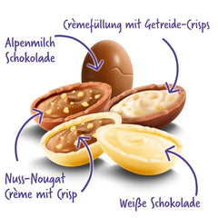 Směs na vajíčka Milka - Barevná směs plněných čokoládových vajíček na Velikonoce, v pěti variantách - 350g