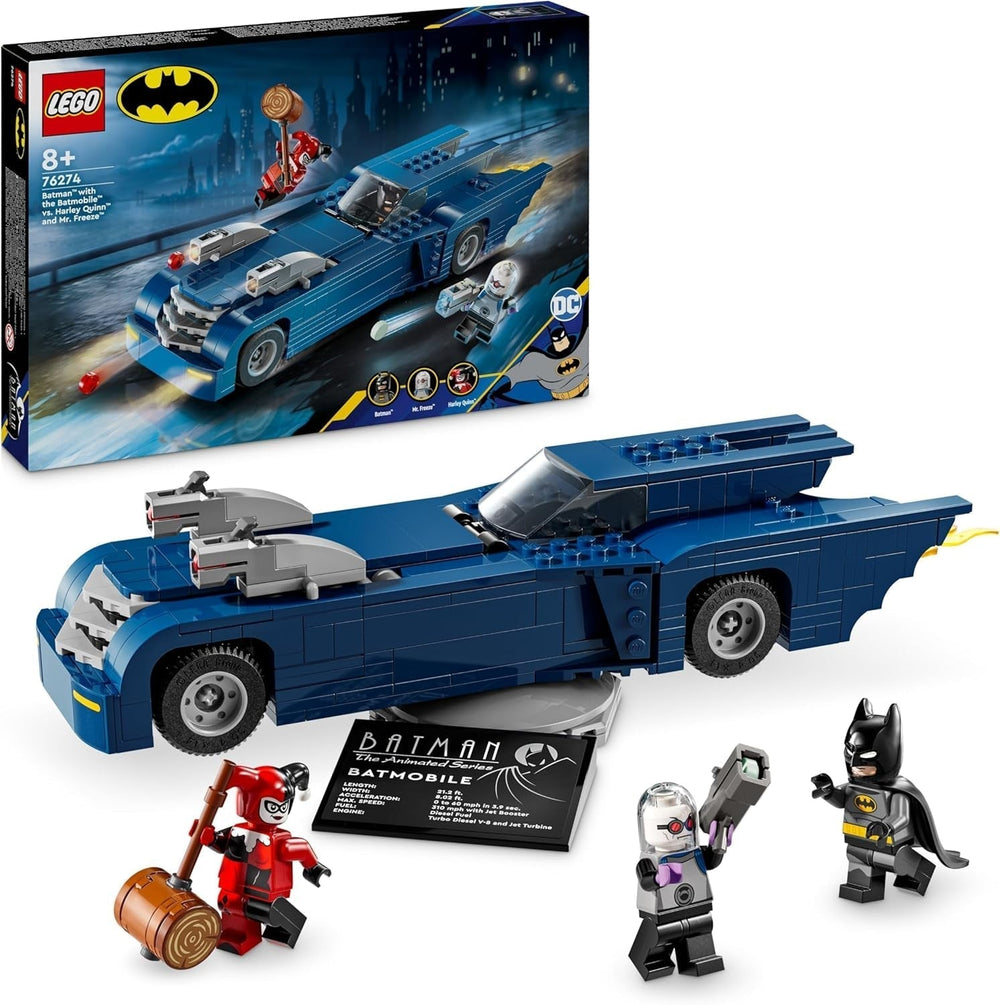 LEGO DC Batman: Batman în Batmobil vs. Harley Quinn și Mr Freeze, mașină de jucărie din seria animată pentru copii, cadou pentru băieți și fete de la 8 ani 76274 Seturi de constructie Besuche den LEGO-Store Titlu implicit