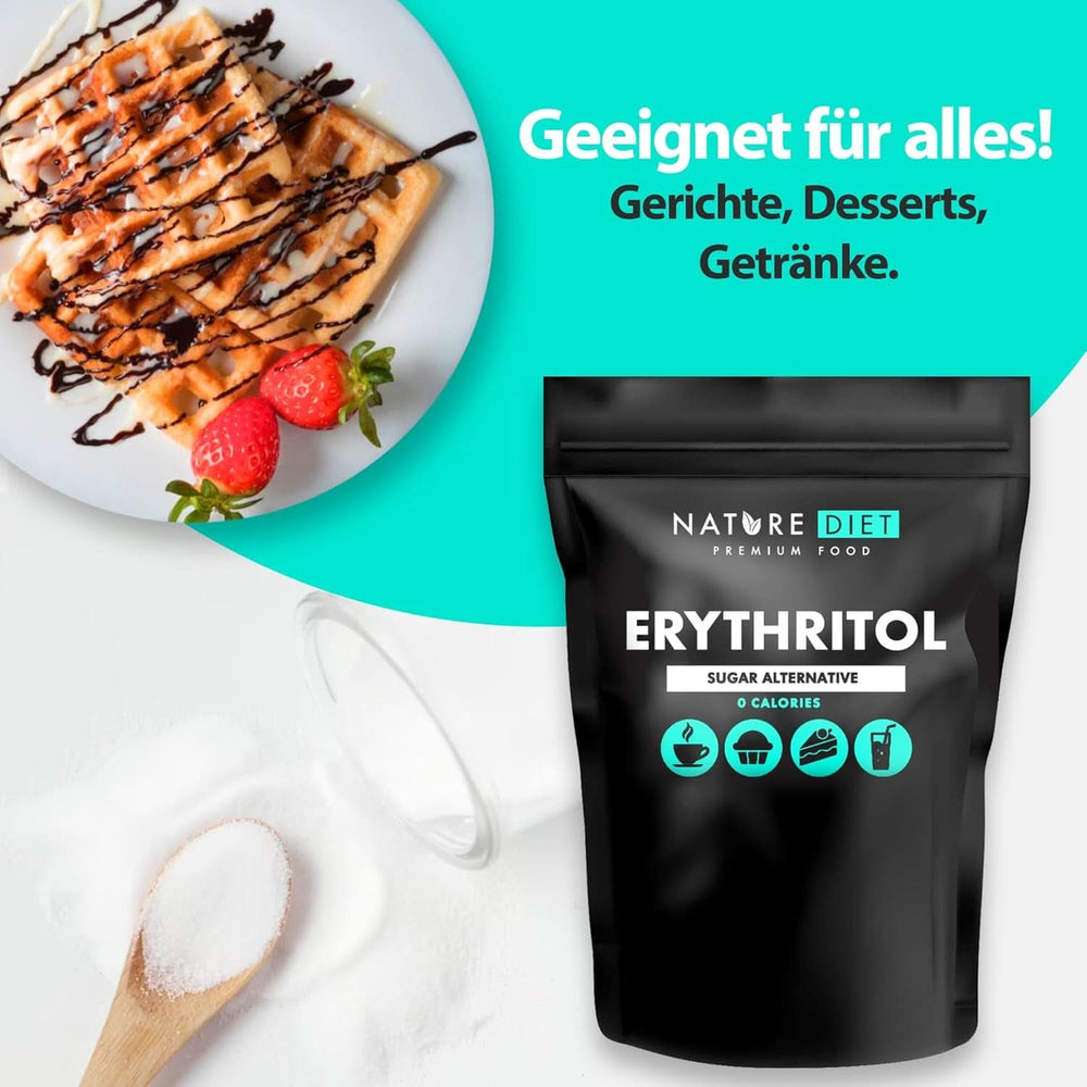 Nature Diet - Erythritol 2 X 1000 G | Přírodní sladidlo | Nula kalorií | Náhradní sladidla Naty Shop