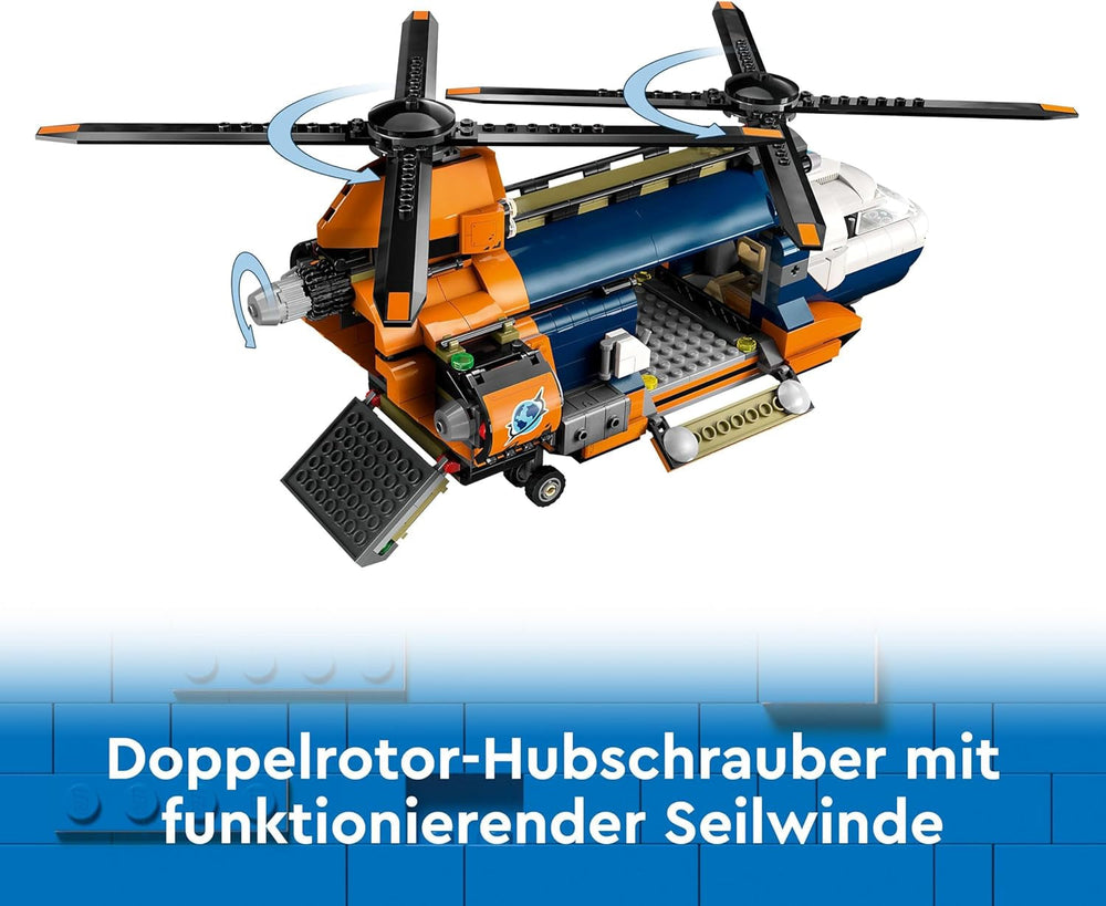 LEGO City Helikoptéra Jungle Explorer, dobrodružná hrací sada pro děti 8+, vánoční nebo narozeninový dárek pro děti, 5 minifigurek a 3 gorily 60437 Stavebnice Besuche den LEGO-Store