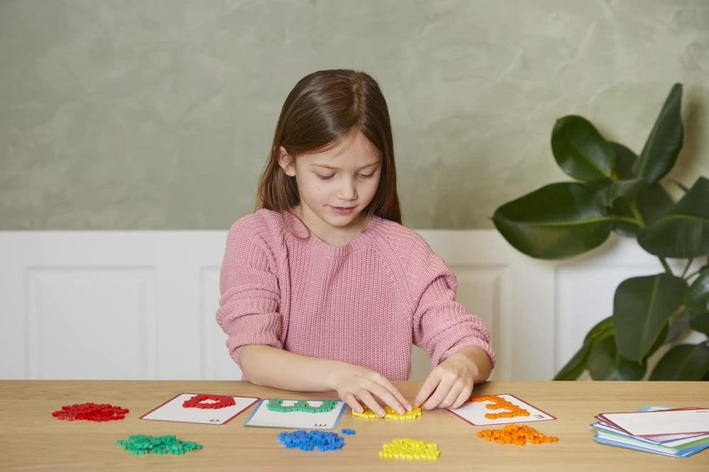Plus-Plus 9603909 Geniales Konstruktionsspielzeug, Naučte se stavět, ABC & 123, Kreativ-Bausteine, 600 Teile