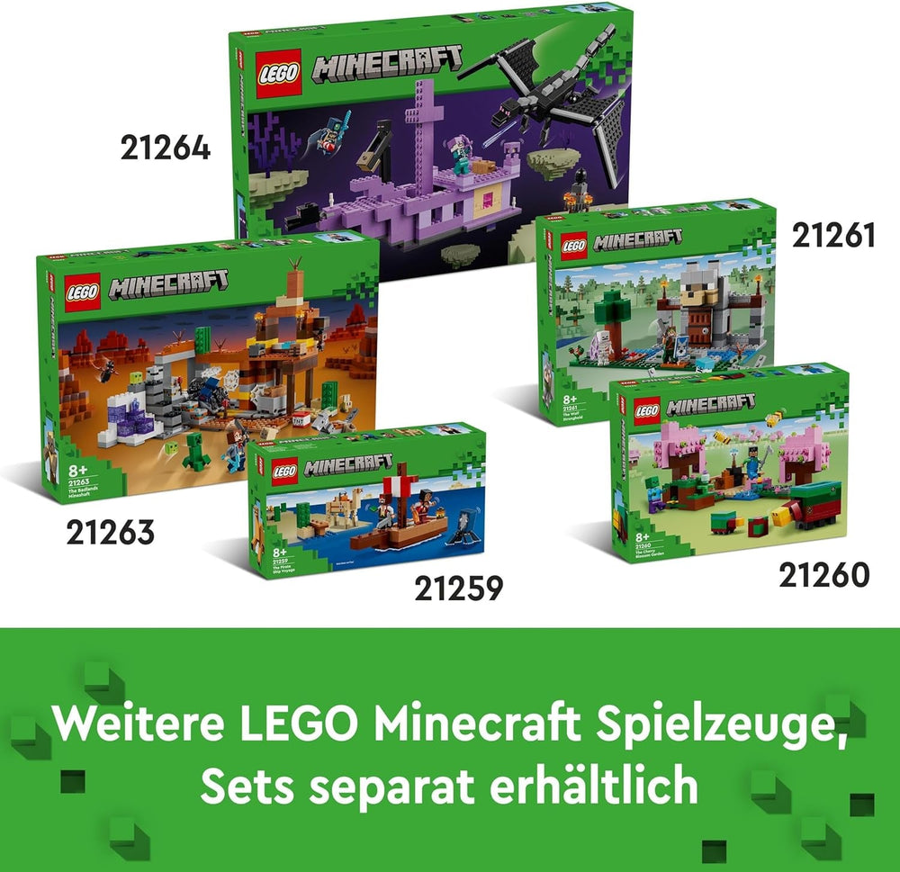 LEGO Minecraft Cherry Blossom Orchard Toy Garden k prozkoumání se Sunny, Snifferem, Zombie a Bees Dárek pro hráče pro chlapce a dívky 8 let 21260 Stavebnice Beuche den LEGO-Store
