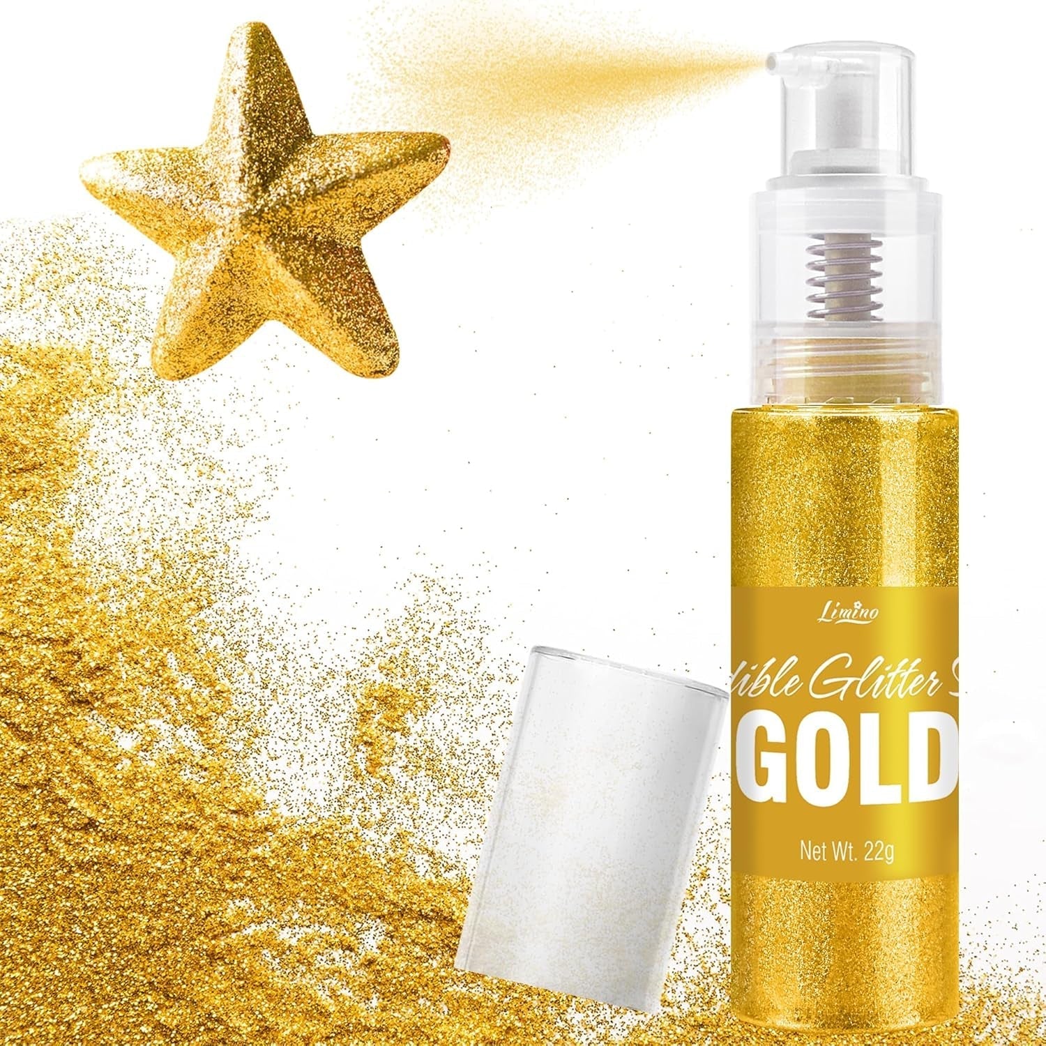 Spray cu sclipici comestibil - 22G sclipici alimentar, pudră cu sclipici comestibilă pentru băuturi, decorațiuni tort, macaroane - pudră cu sclipici colorant alimentar, sclipici comestibil pentru cocktailuri, brioșe (roz)