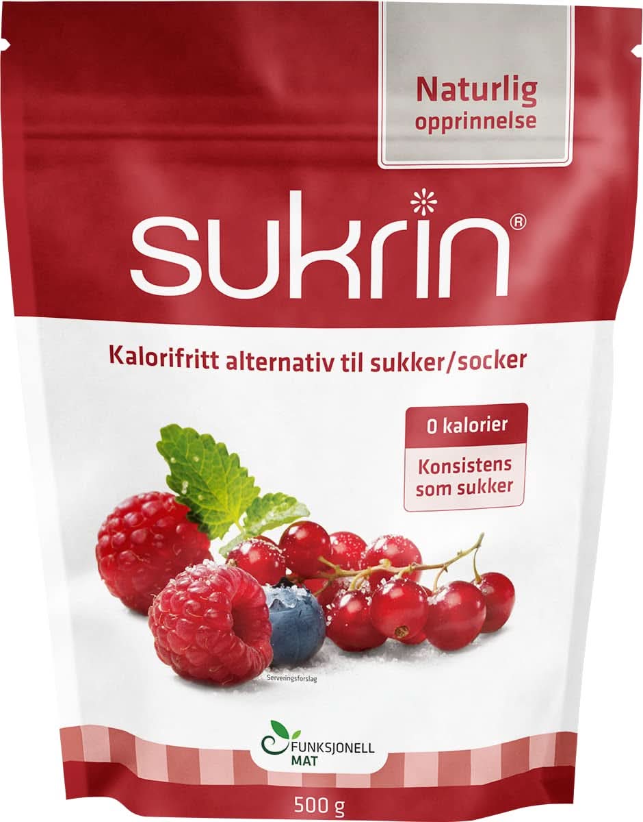 Sukrin Erythritol, přírodní alternativa cukru bez kalorií, 1 balení, 500 gramů Sladidla Naty Shop