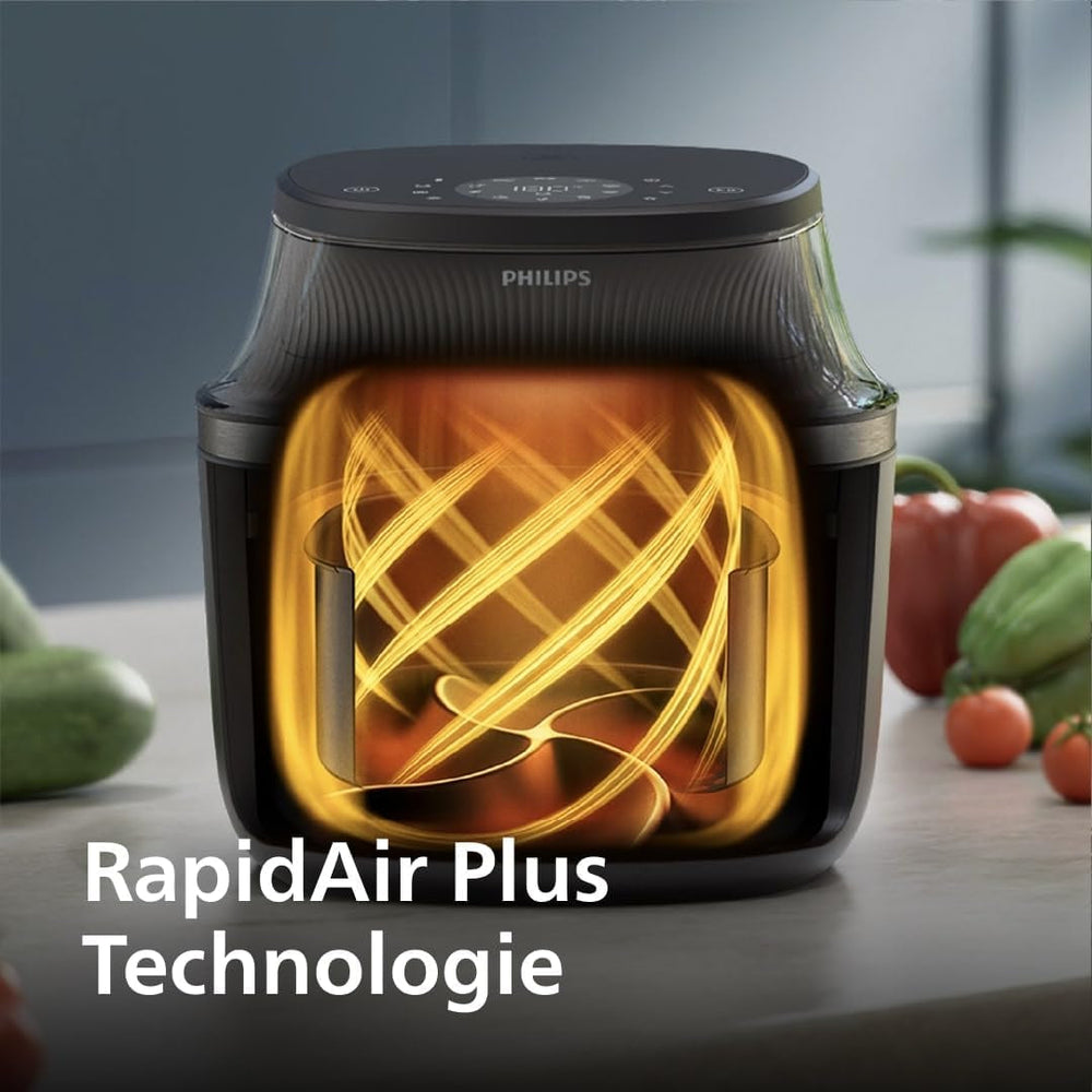 Philips Airfryer 3000 Series 6,2 l, varné okno, 16 funkcí vaření v 1, technologie Rapidair plus, odstranění tuku, aplikace receptů Domácí spotřebiče Naty Shop