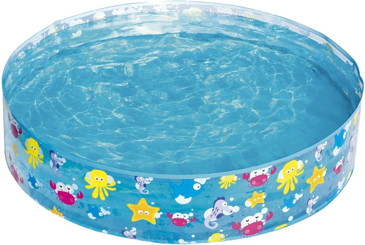 Dětský bazén Bestway FillN Fun, Sparking Sea, 122 x 25 cm, BW55028, Multicolor, 122 x 122 x 25 cm
