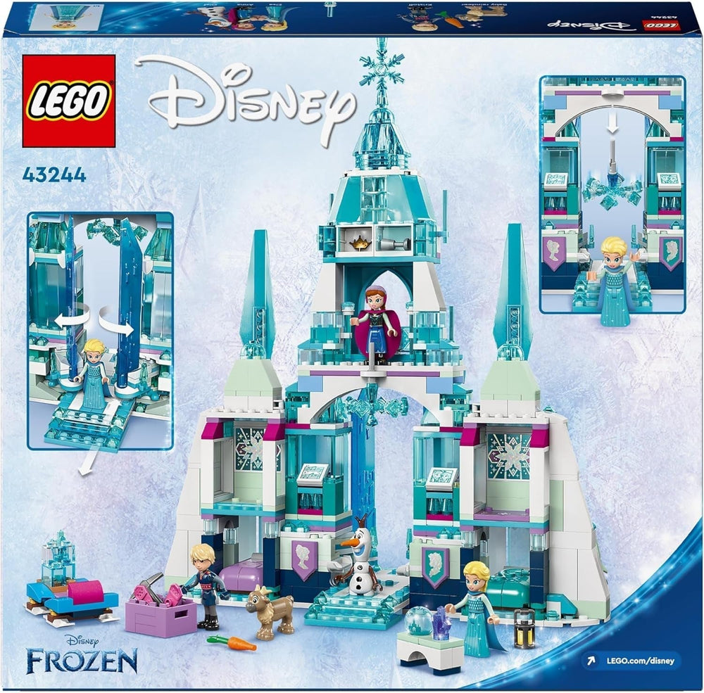LEGO Ç€ Disney Frozen Elsin zimní palác, stavebnice a herní sada pro děti s modelovým palácem a minifigurkami ELSA a Anny, dárek pro dívky, chlapce a filmové fanoušky od 6 let 43244 Stavebnice Besuche den LEGO-Store