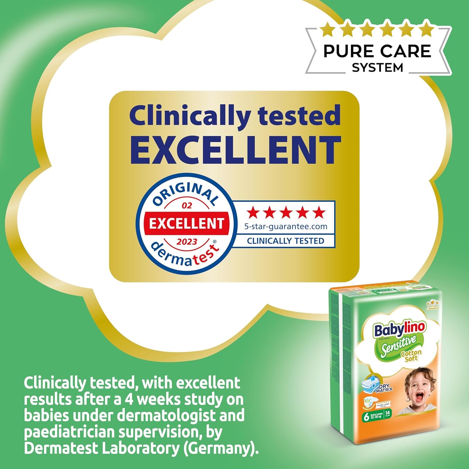 Pleny pro citlivá miminka, velikost 6, extra velké (13-18 kg), 114 plen