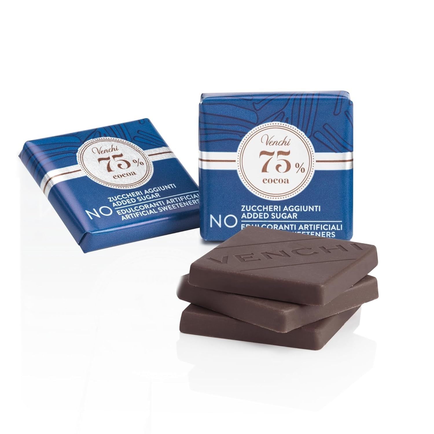 Venchi – Granblend Extra Black 75 % bez přidaného cukru, 1 kg – bez umělých sladidel – bez lepku – vegan