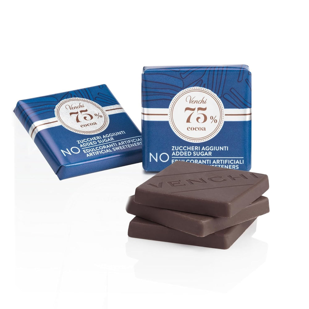 Venchi – Granblend Extra Black 75 % bez přidaného cukru, 1 kg – bez umělých sladidel – bez lepku – vegan