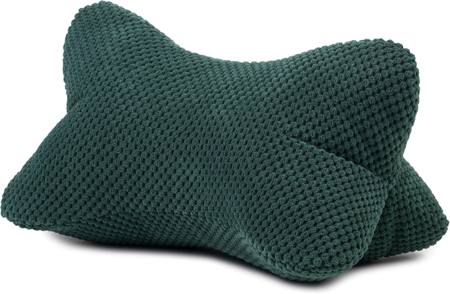 Pernă de citit Gözze - Sven, pernă de gât cu aspect texturat, pernă de citit și relaxare pentru gât și spate, 40 x 25 cm - Taupe