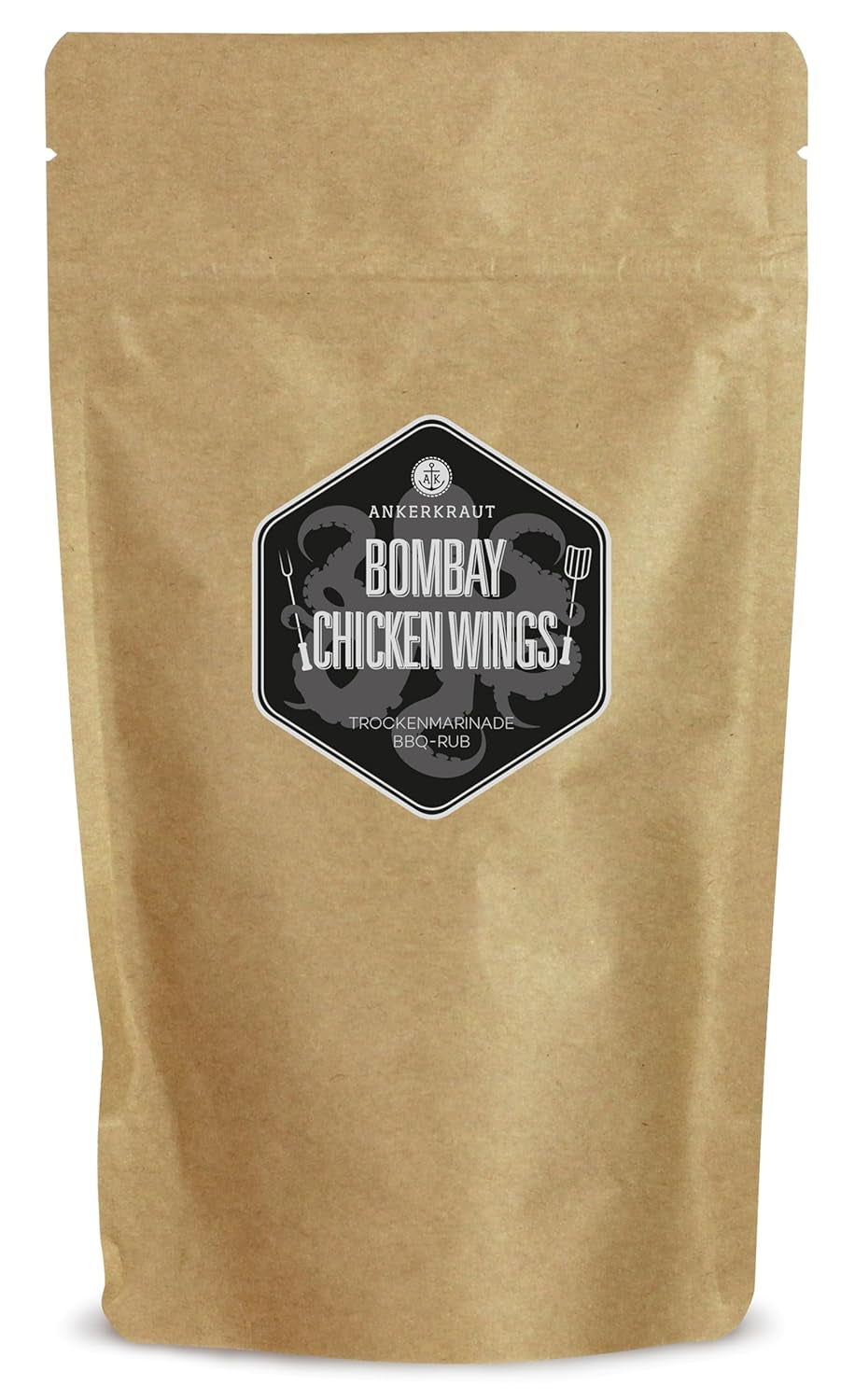 Ankerkraut Bombay Chicken, indischer BBQ-Rub für Hähnchen und Chicken-Wings, 230g Streuer