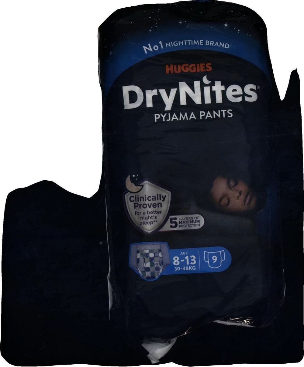 Huggies Drynites Super savé noční plenky, pro chlapce 8-13 let (30-48 kg), 9 ks Mother and Child Naty Shop