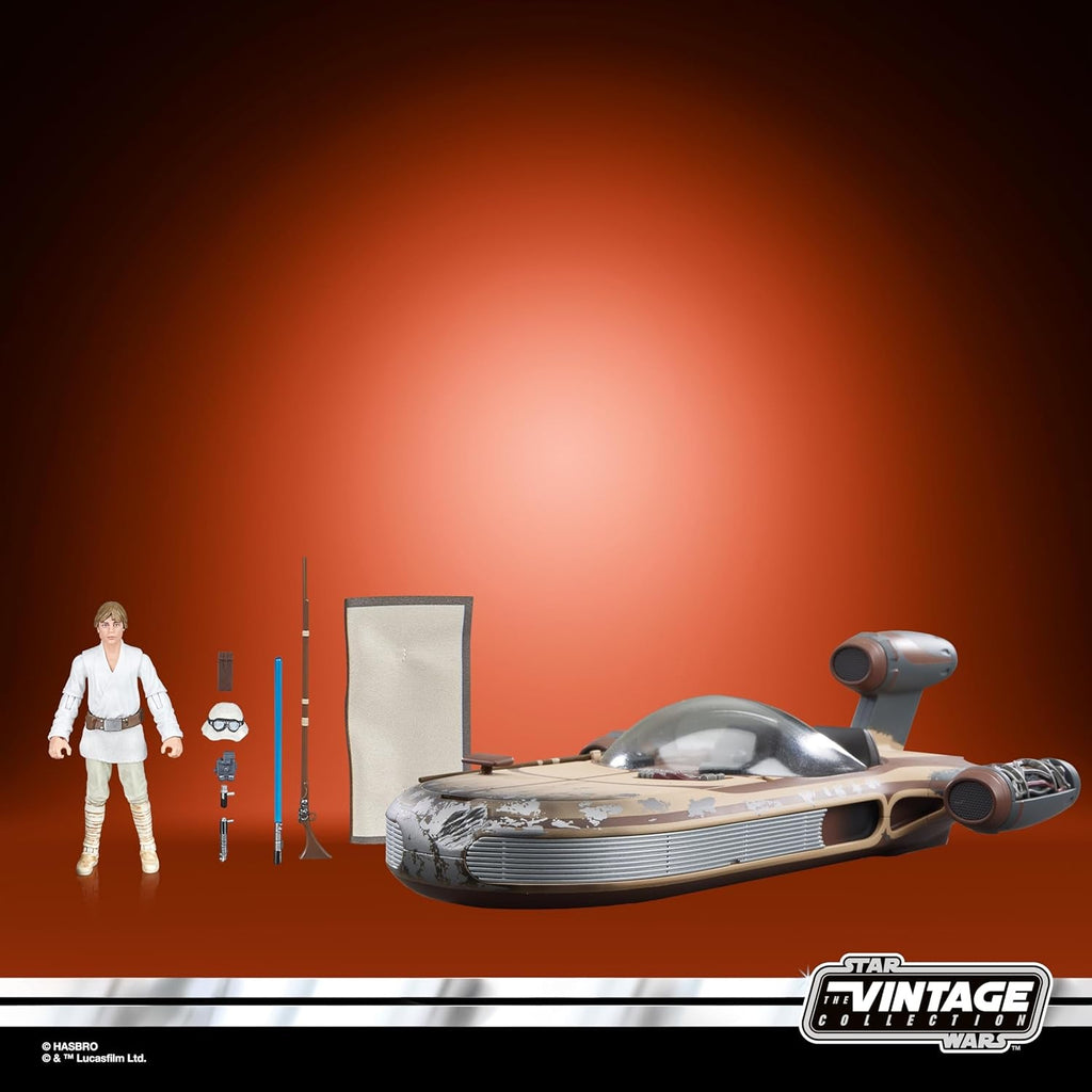 Star Wars Colecția Vintage Landspeeder & Luke Skywalker, Star Wars: O nouă speranță Figura de acțiune și vehicul, 9,5 cm Action figures Naty Shop