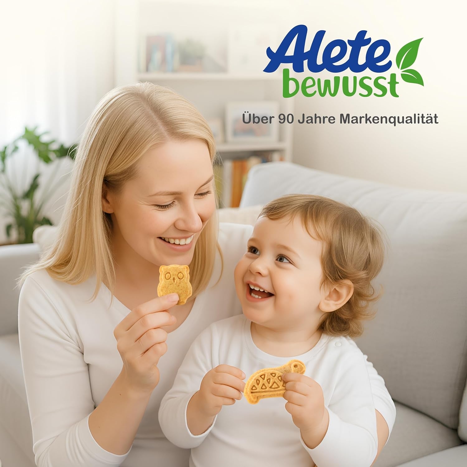 Alete Organic Crunchy Biscuits with Alac (4 x 125g) - Křupavé Alac sušenky pro kojence, bez palmového oleje, od 10 měsíců