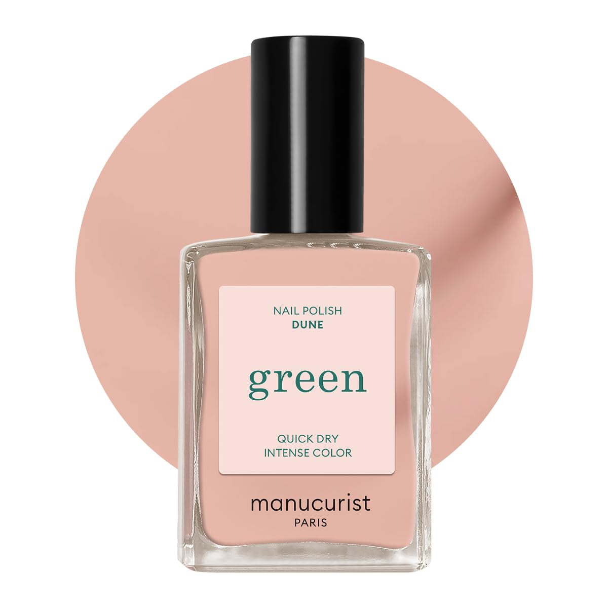 Manucurist Green - Rosy Beige Shell Beige Lak - Rychleschnoucí lak na nehty - DIY Nails - Vegan 12-Free - Rostlinná báze - Lak na nehty - Vyrobeno ve Francii