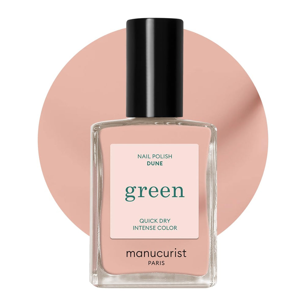 Manucurist Green - Rosy Beige Shell Beige Lak - Rychleschnoucí lak na nehty - DIY Nails - Vegan 12-Free - Rostlinná báze - Lak na nehty - Vyrobeno ve Francii