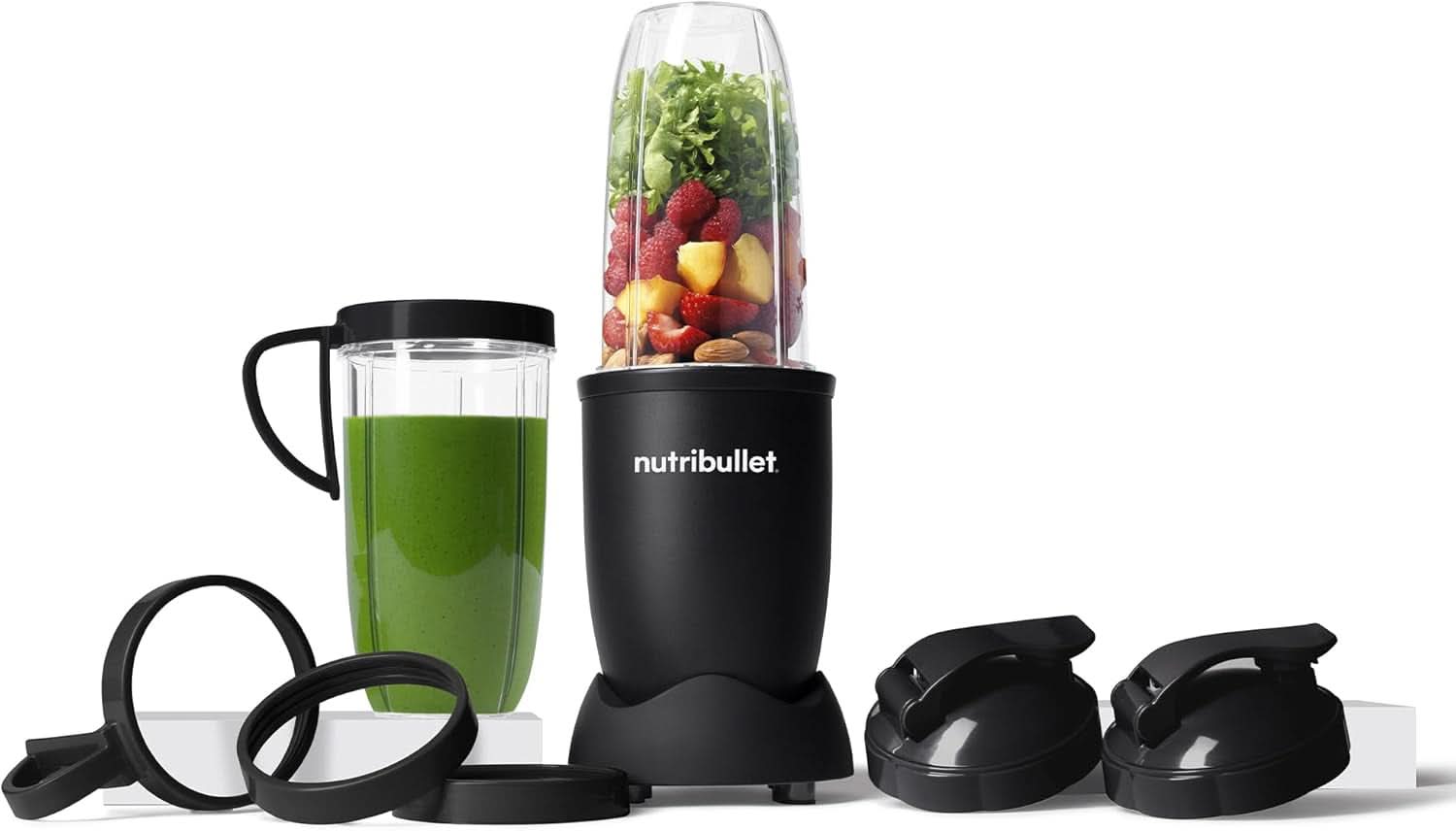 Nutribullet Pro, 900 Watt Leistung, Einfach Und Schnell in Der Anwendung, Kompakt, Leicht Zu Reinigen, Mit 700 Ml Becher, Smoothiemixer, Smoothie Maker, Elektrischer Mixer, NB904B, Schwarz Mother and Child Naty Shop Z Matt Schwarz Verpack