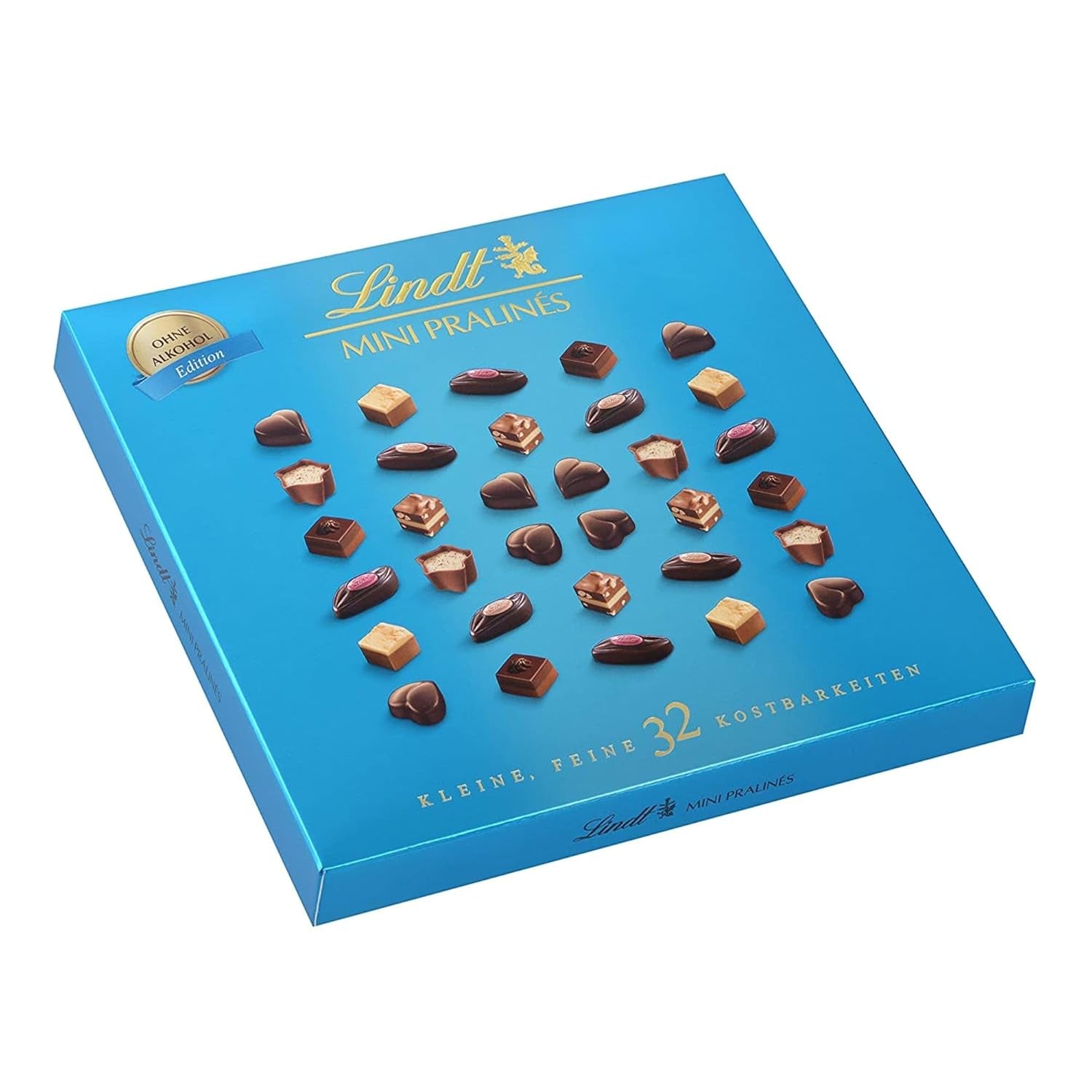 Lindt Čokoláda - Minipralinky | 2 x 155 g | Krabice 32 pralinek, každá v 5 lahodných sortimentech, bez alkoholu | Čokoládový dárek | Čokoládový dárek
